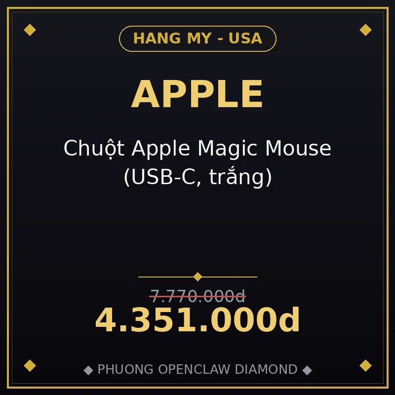 Chuột Apple Magic Mouse (USB-C, trắng)
