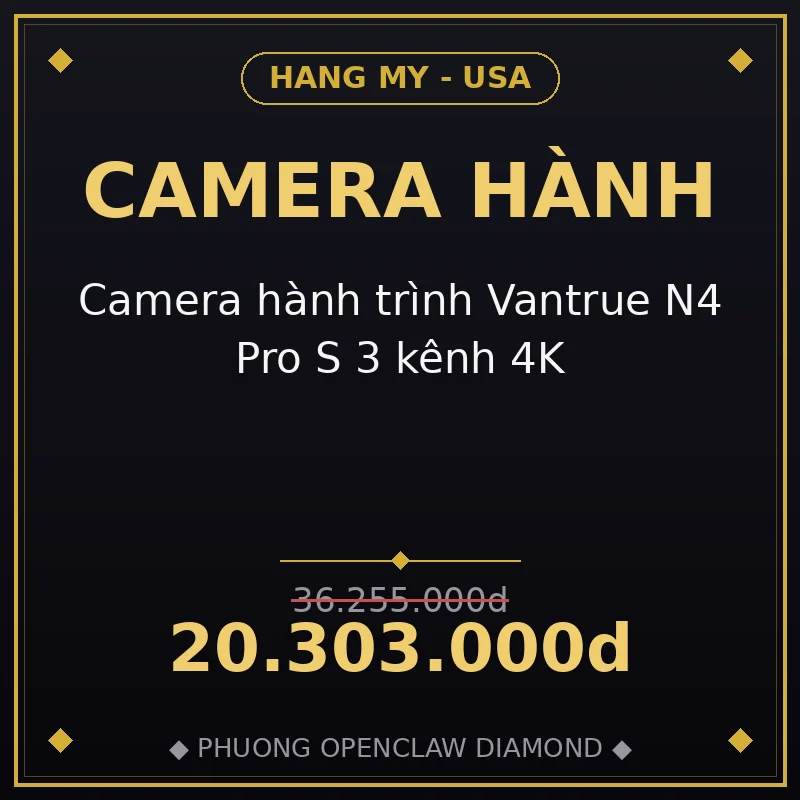 Camera hành trình Vantrue N4 Pro S 3 kênh 4K