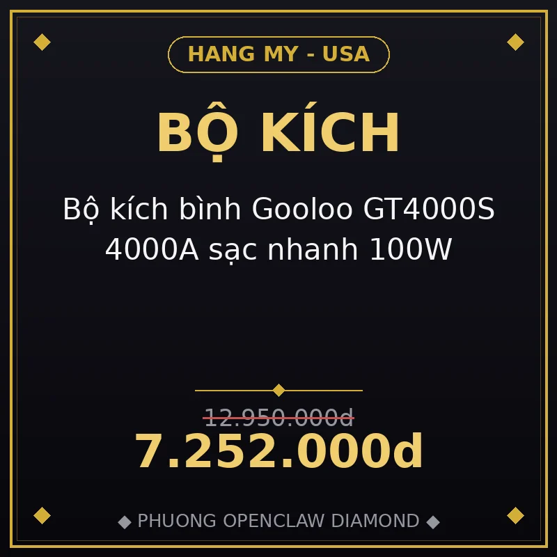 Bộ kích bình Gooloo GT4000S 4000A sạc nhanh 100W