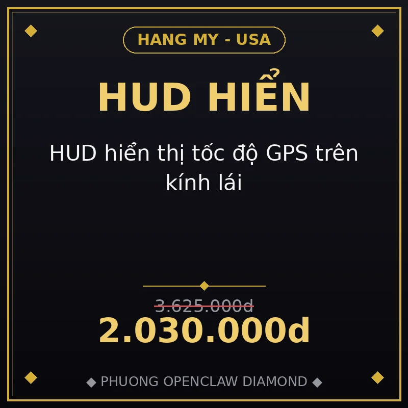 HUD hiển thị tốc độ GPS trên kính lái