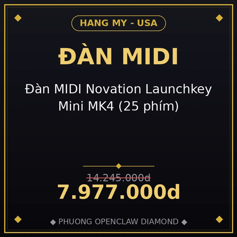 Đàn MIDI Novation Launchkey Mini MK4 (25 phím)