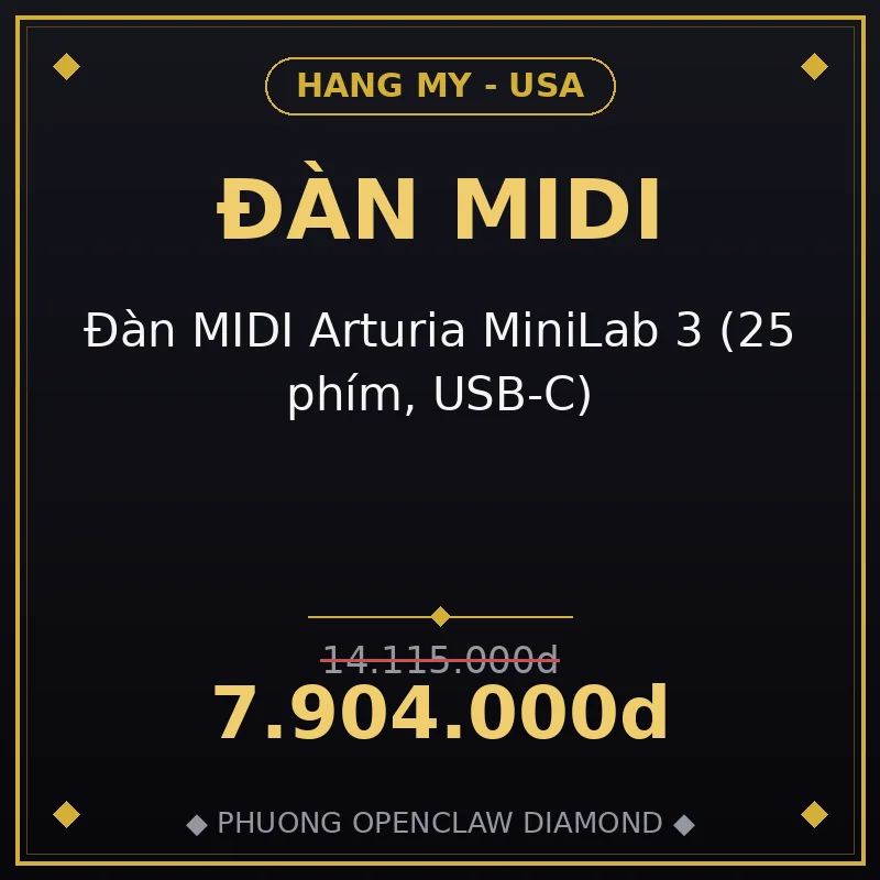 Đàn MIDI Arturia MiniLab 3 (25 phím, USB-C)