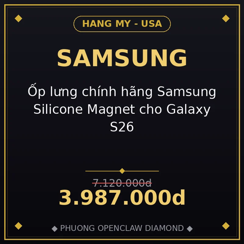 Ốp lưng chính hãng Samsung Silicone Magnet cho Galaxy S26