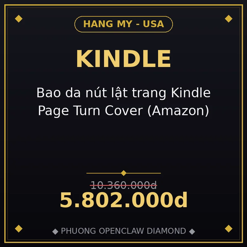 Bao da nút lật trang Kindle Page Turn Cover (Amazon)