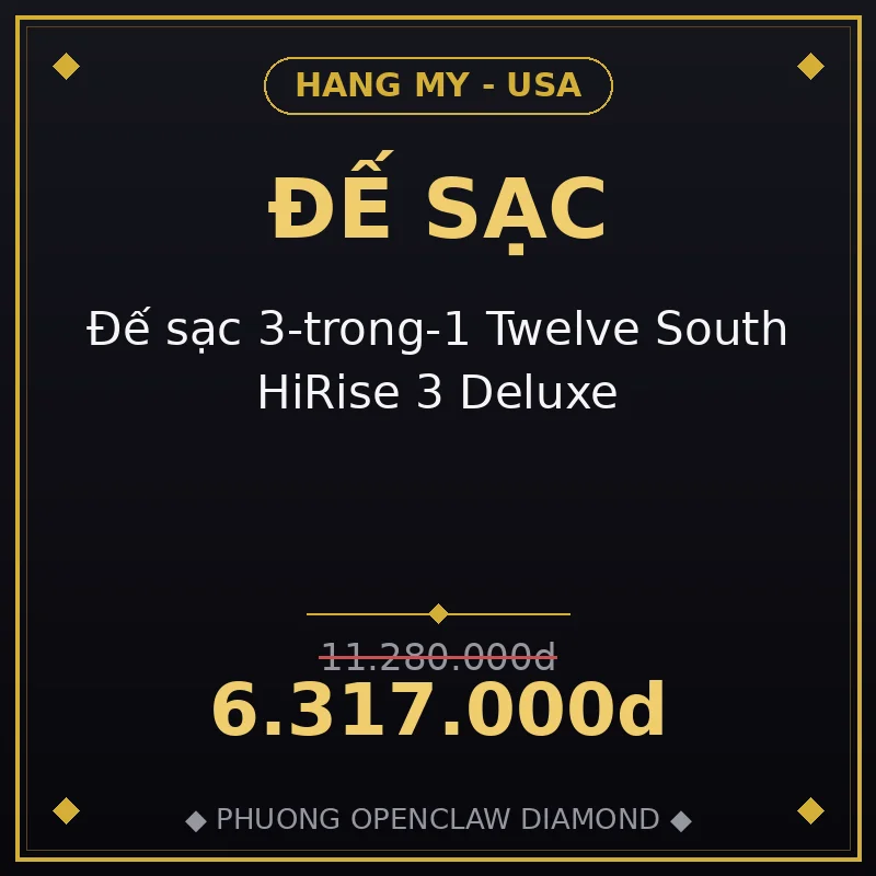 Đế sạc 3-trong-1 Twelve South HiRise 3 Deluxe