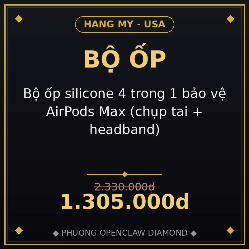 Bộ ốp silicone 4 trong 1 bảo vệ AirPods Max (chụp tai + headband)