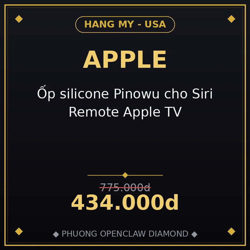 Ốp silicone Pinowu cho Siri Remote Apple TV