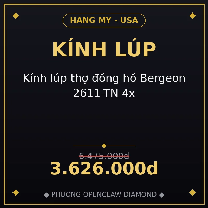 Kính lúp thợ đồng hồ Bergeon 2611-TN 4x