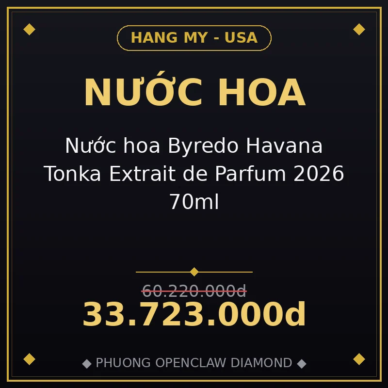 Nước hoa Byredo Havana Tonka Extrait de Parfum 2026 70ml