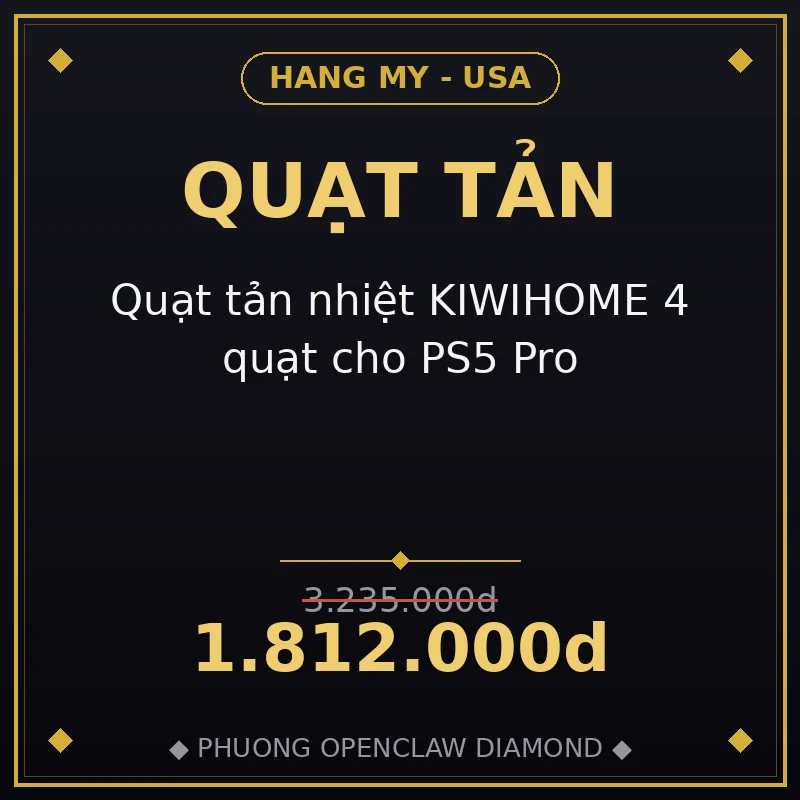 Quạt tản nhiệt KIWIHOME 4 quạt cho PS5 Pro