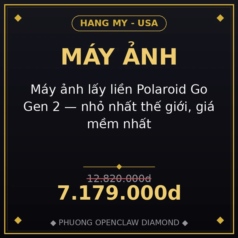 Máy ảnh lấy liền Polaroid Go Gen 2 — nhỏ nhất thế giới, giá mềm nhất