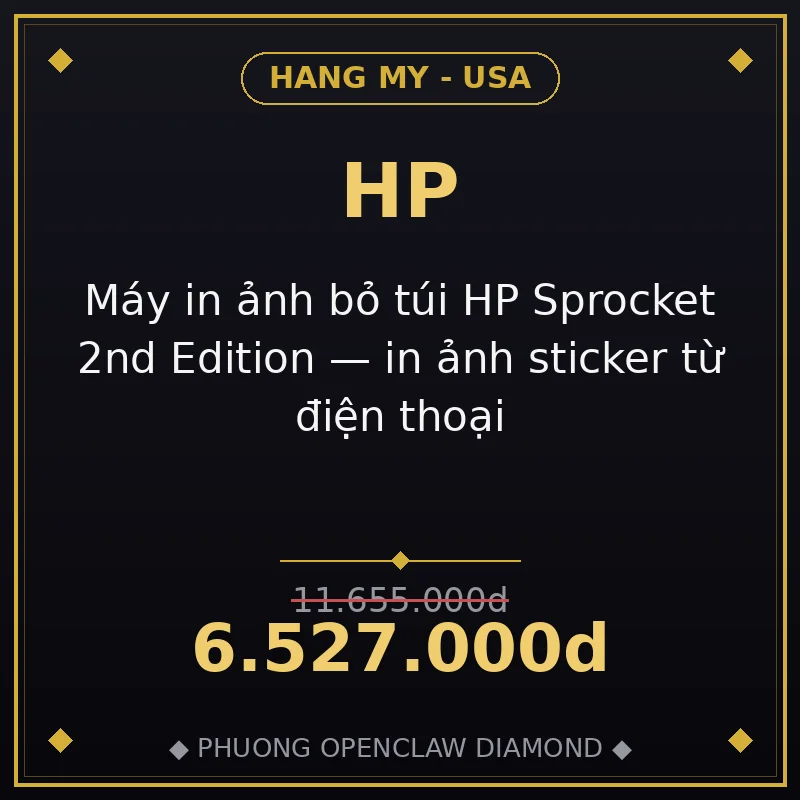 Máy in ảnh bỏ túi HP Sprocket 2nd Edition — in ảnh sticker từ điện thoại