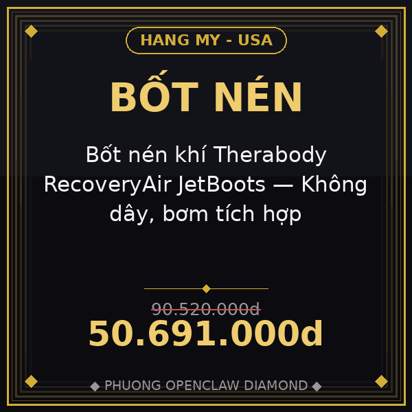 Bốt nén khí Therabody RecoveryAir JetBoots — Không dây, bơm tích hợp