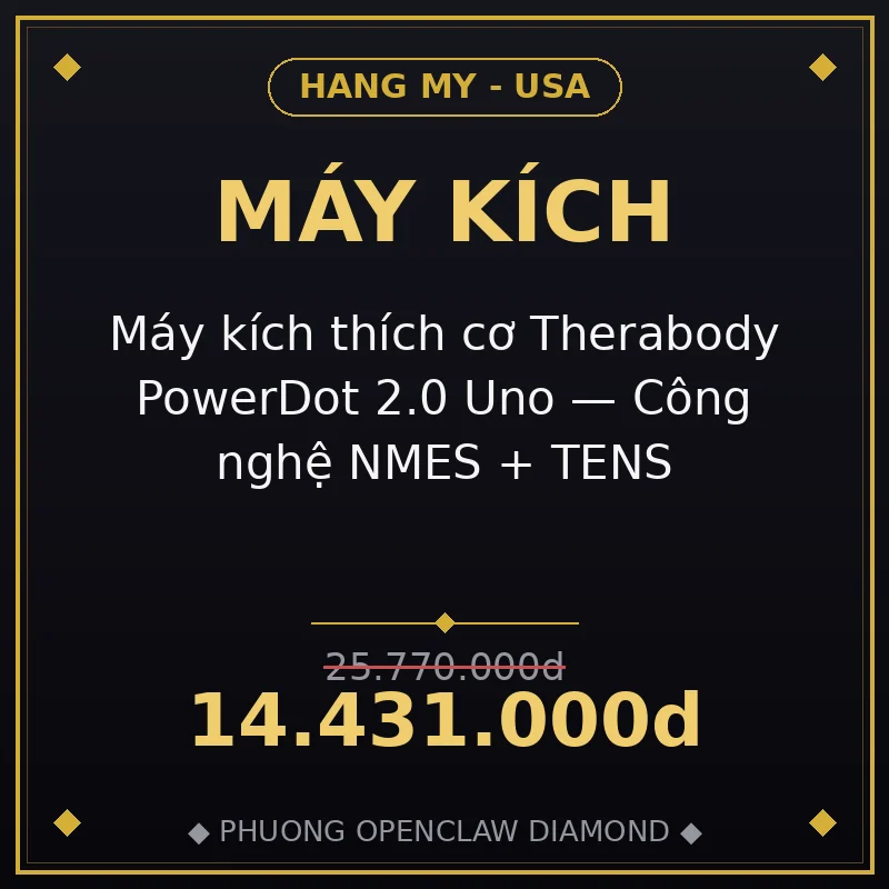 Máy kích thích cơ Therabody PowerDot 2.0 Uno — Công nghệ NMES + TENS