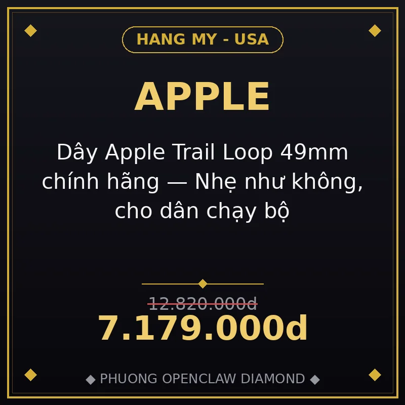 Dây Apple Trail Loop 49mm chính hãng — Nhẹ như không, cho dân chạy bộ
